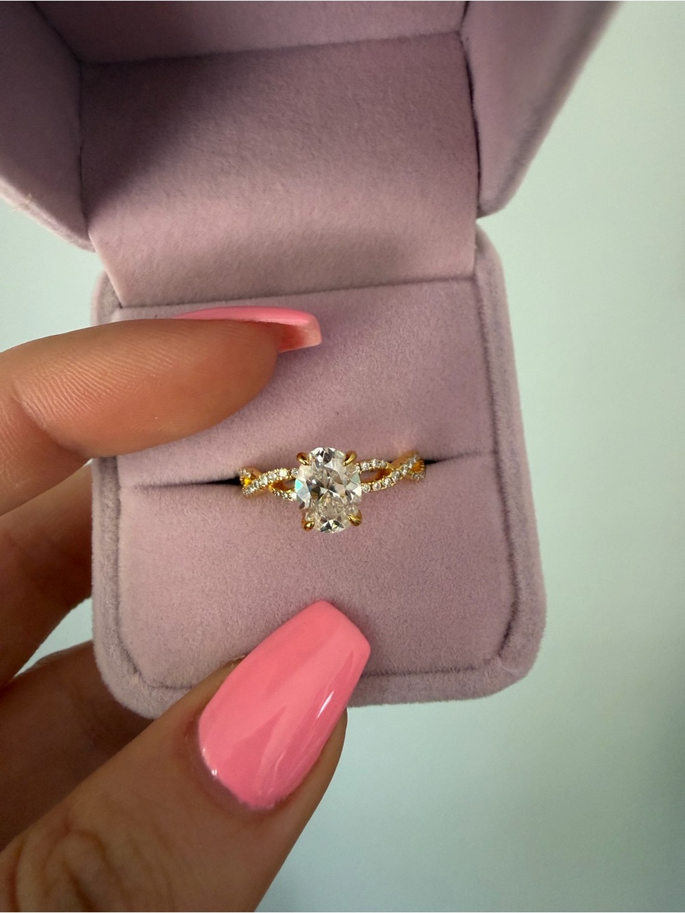 1.5ct Moissanite oval ring size 7 item 253